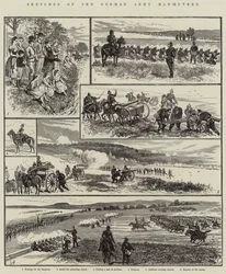 Schetsen van de Duitse Legermanoeuvres